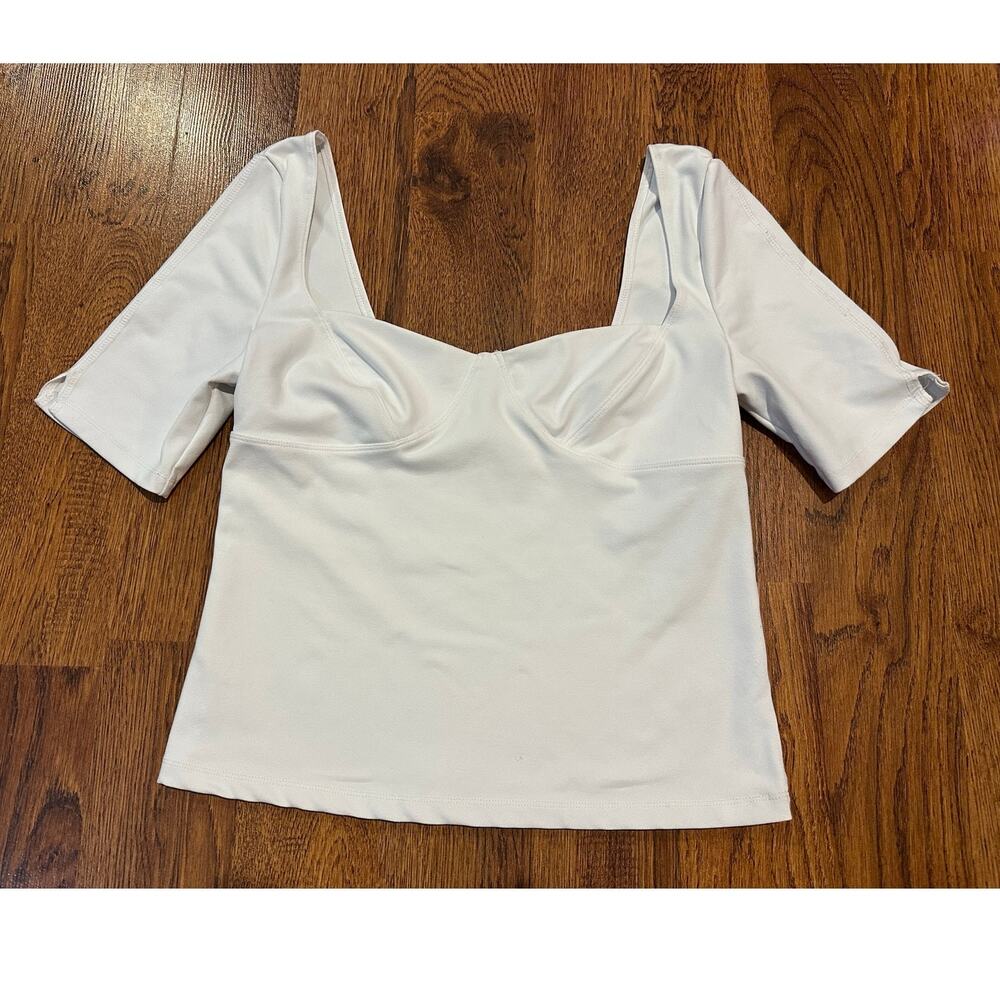 Free People Just Looking Bustier Crop Top White Women’s Medium Corset Style